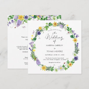 Convites Tudo em um Casamento Rustic Watercolor
