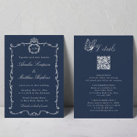 Tudo em Um Moderno Clássico Francês Casamento Azul