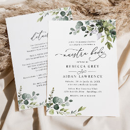 Convites Tudo Em Um Nêustra Boda Rustic Eucalyptus Greenery
