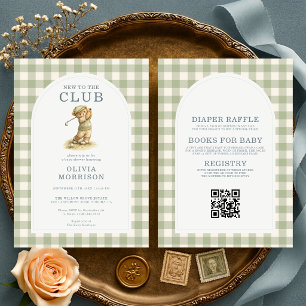 Convites Tudo em Um Novo para o Clube de Golfe Urso Chá de