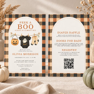 Convites Tudo em Um Peek a Boo Halloween Baby Shower