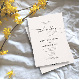 Convites Tudo Em Um Script Elegante Clássico Casamento Marf