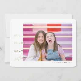 Convites Tudo Está Brilhante Colorido Foil Engraçado Natal