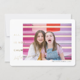 Convites Tudo Está Brilhante Colorido Foil Engraçado Natal