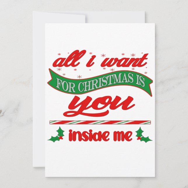 Convites Tudo o que eu quero no natal é você (Verso)