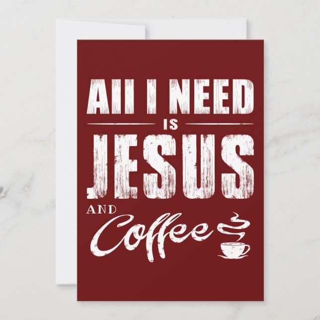 Convites Tudo o que preciso é Jesus e Café (Frente)