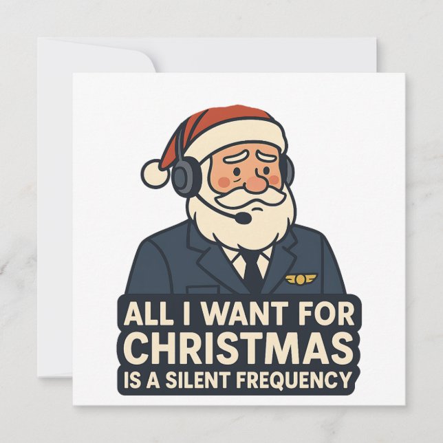 Convites Tudo o que Quero no Natal é uma Frequência Clara n (Frente)