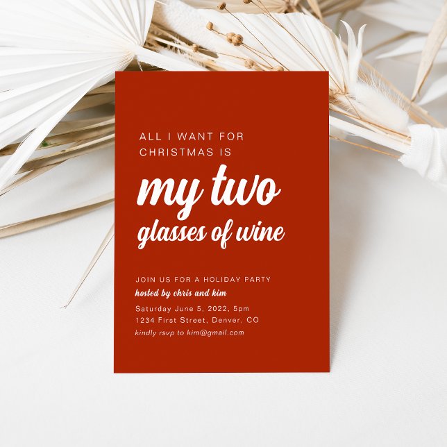 Convites Tudo o que quero para a festa de Natal Engraçado C (Criador carregado)