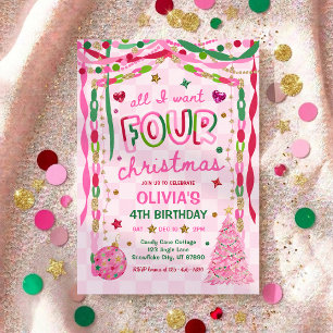 Convites Tudo o que Quero Quatro Natal Caprichoso 4º Aniver
