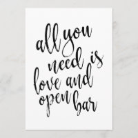 Tudo o que você precisa é amor e sinal de barra ab