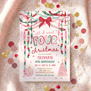 Convites Tudo Que Quero Quatro Natal Caprichoso 4º Aniversá