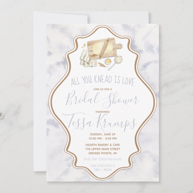 Convites Tudo que você conhece é Chá de panela de pastelari (Frente)