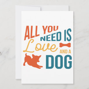 Convites Tudo Que Você Precisa É De Amor E Cachorro