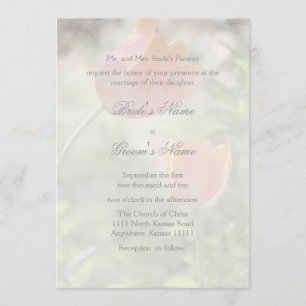 Convites Tulip com Casamento Verso