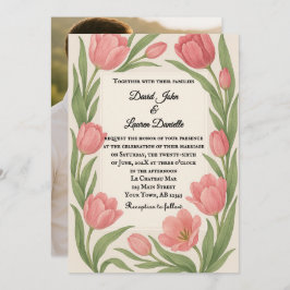 Convites Tulip Ever After Photo Wedding Invitation