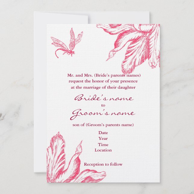 Convites Tulip Retro (Frente)