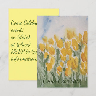 Convites Tulipa Amarela