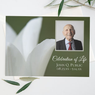 Convites Tulipa Branca da Primavera na Celebração da Vida V