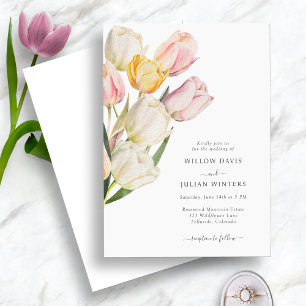 Convites Tulipa Casamento Elegante