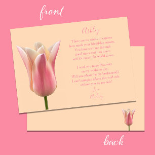 Convites Tulipa Dama de Honra Poema Proposta Você Será Minh