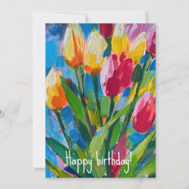 Convites Tulipas brilhantes de primavera, pintura