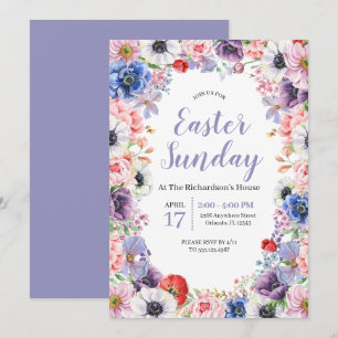 Convites Tulipas de Primavera Celebração Floral da Páscoa