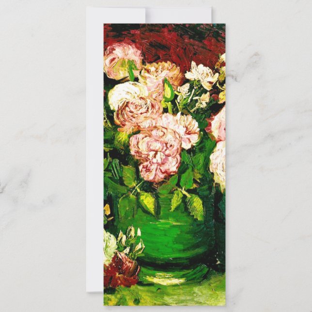 Convites Tulipas de Van Gogh e Rosas (Frente)