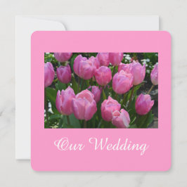 Convites Tulipas-flores, lindas, cor-de-rosa