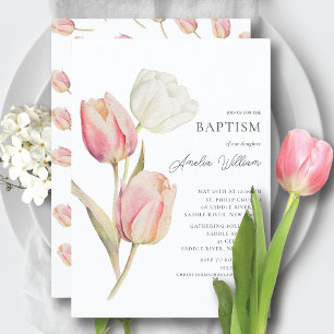 Convites Tulipas Graceful Baptism