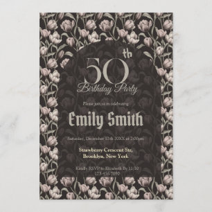 Convites Tulipas Personalizadas Tema de Aniversário de 5 An