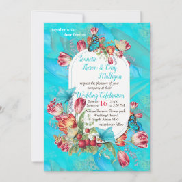 Convites Tulipas Vermelhas & Visitando e Visitando Borbolet