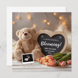 Convites Tulips Bebê Anunciando Mídia Social