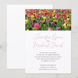Convites Tulips Spring Wedding