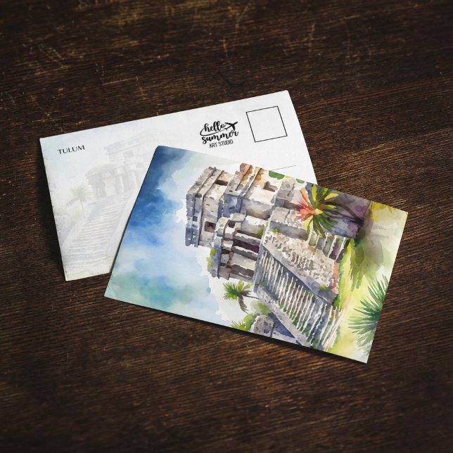 Convites Tulum Mexico Watercolor (Criador carregado)