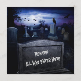 Convites Túmulos de Coruja de Halloween