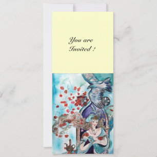 Convites TURCO - LEITURA DA TURQUIA, creme branco azul bril