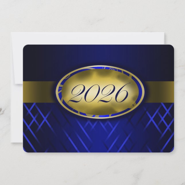 Convites Turma Blue and Gold de 2026 (Frente)