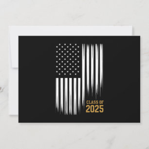 Convites Turma De 2025 Bandeira Americana De Formatura De E