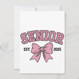 Convites Turma de 2025 Coquette Sênior de 2025 Laços Rosa