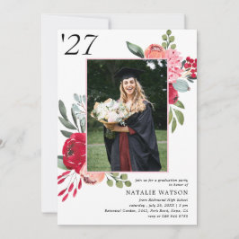 Convites Turma de 2025 de Fotografia de Graduação Floral Br