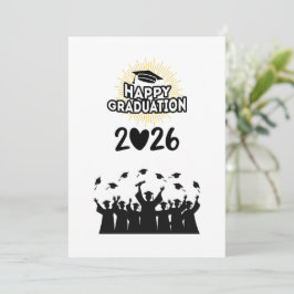Convites Turma de 2026 Feliz Graduação - Minimalista 