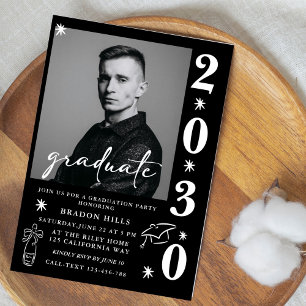 Convites Turma de 2026 Festa de Formatura Graduação preto b