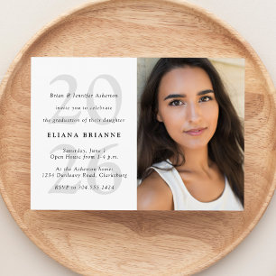 Convites Turma de 2026 foto simples preto e branco de forma