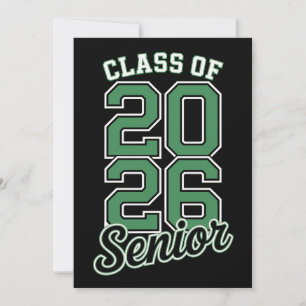Convites Turma De 2026 Graduado Senior Verde Graduação