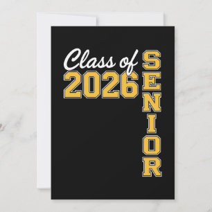 Convites Turma De 2026 Sênior Amarelo Graduação Graduado