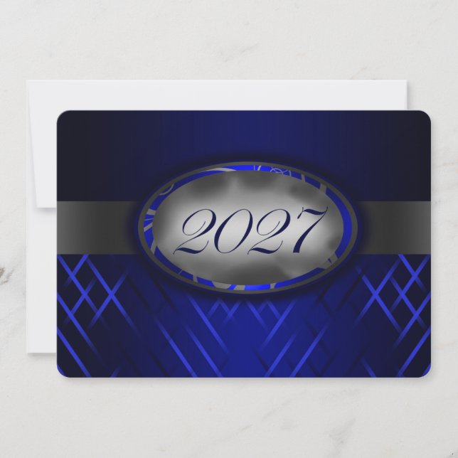Convites Turma de 2027 Azul e Prata (Frente)
