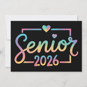 Convites Turma de Formatura de 2026 Tie Dye Graduação 26 Gr