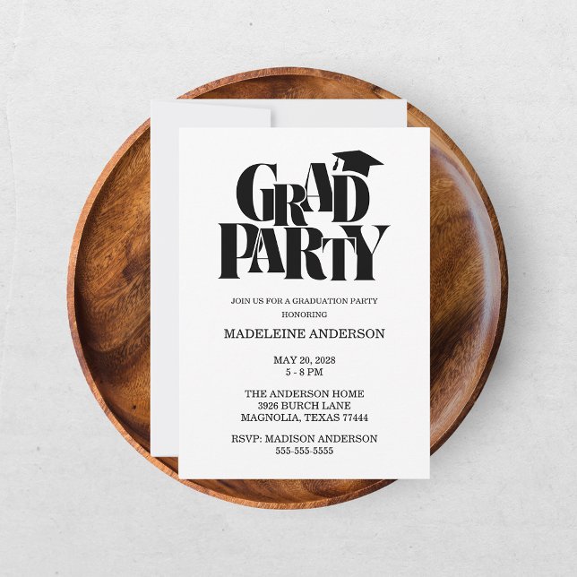 Convites Turma retrô de formatura de congratulações foto (Criador carregado)