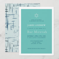 Turquesa Clássica Bar Azul Mitzvah