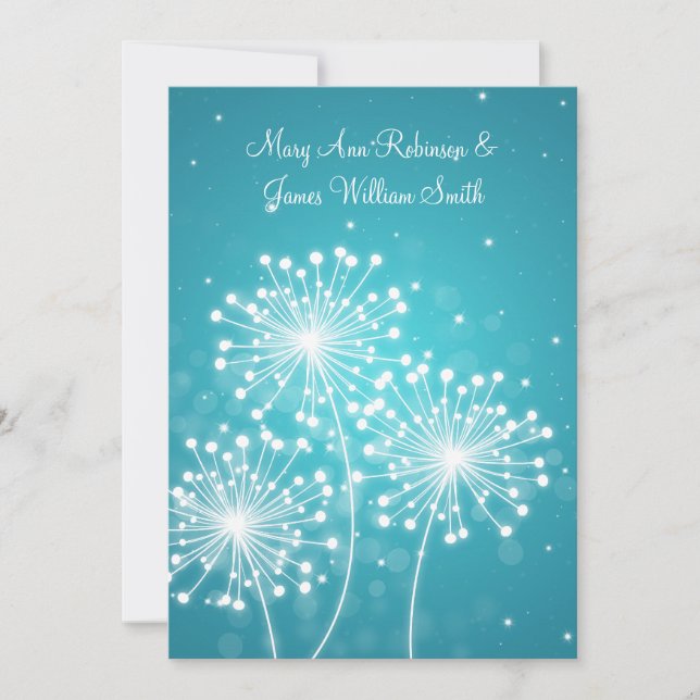 Convites Turquesa de Sparkle de Verão de Recepção Elegante (Frente)